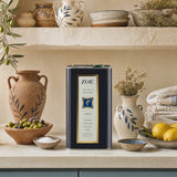 ZOE Diva Select Greek EVOO 3L tin, lifestyle shot