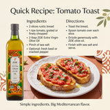 ZOE EVOO 750ml, quick recipe infographic