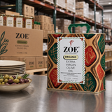 ZOE Organic EVOO 2.5L tin, lifestyle shot