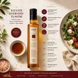ZOE Sherry Vinegar infographic, elevate your cooking