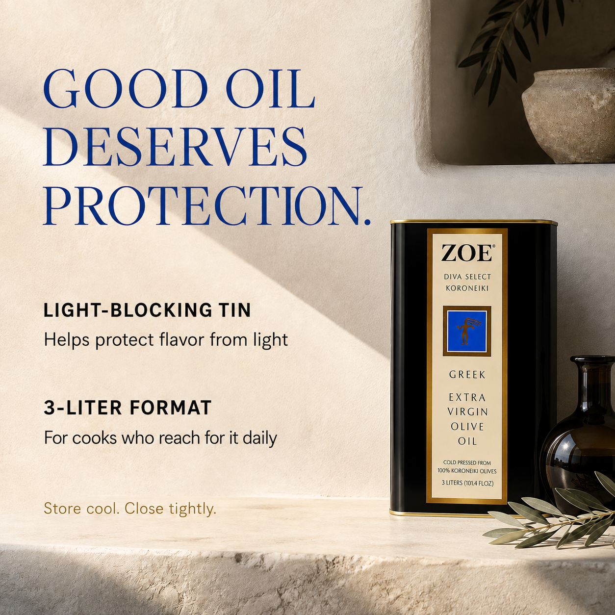 ZOE Diva Select Greek EVOO 3L Tin