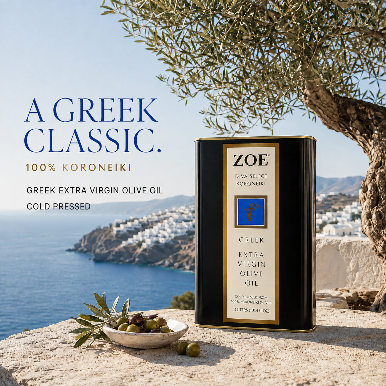 ZOE Diva Select Greek EVOO 3L Tin